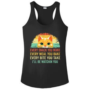 Cat Mom Dad Owner Funny Every Snack You Make Ladies PosiCharge Competitor Racerback Tank