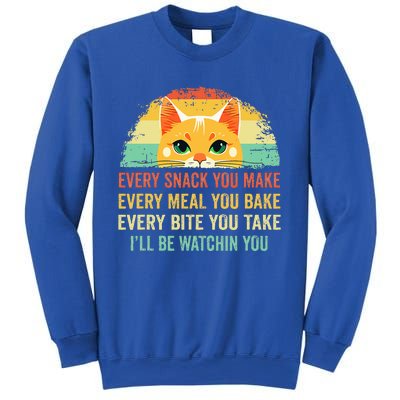 Cat Mom Dad Owner Funny Every Snack You Make Sweatshirt