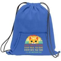 Cat Mom Dad Owner Funny Every Snack You Make Sweatshirt Cinch Pack Bag