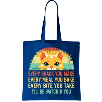 Cat Mom Dad Owner Funny Every Snack You Make Tote Bag