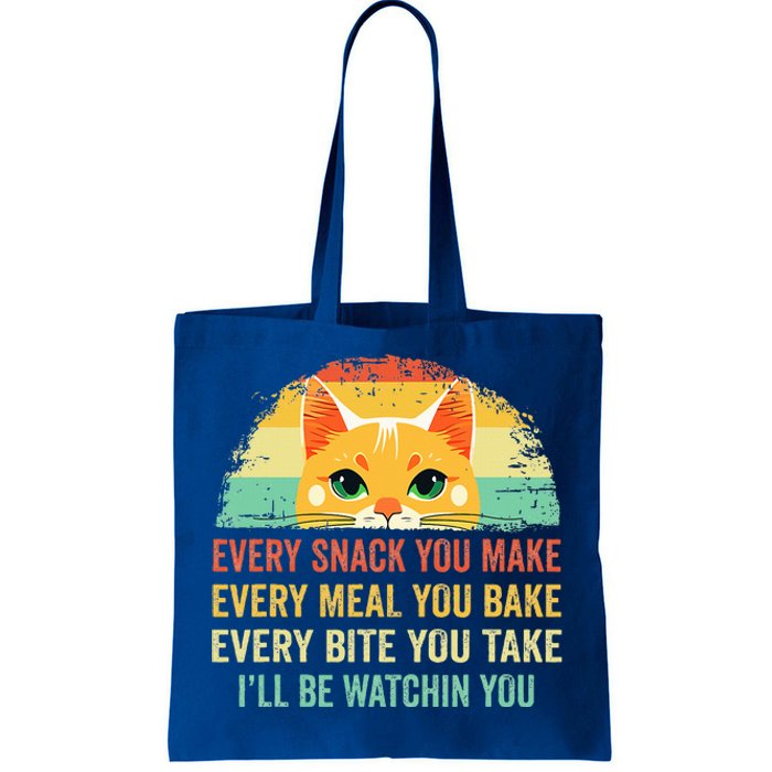 Cat Mom Dad Owner Funny Every Snack You Make Tote Bag