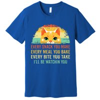 Cat Mom Dad Owner Funny Every Snack You Make Premium T-Shirt