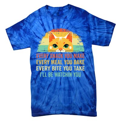 Cat Mom Dad Owner Funny Every Snack You Make Tie-Dye T-Shirt