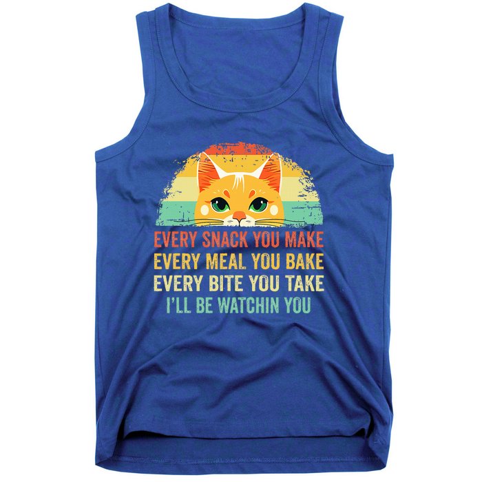 Cat Mom Dad Owner Funny Every Snack You Make Tank Top