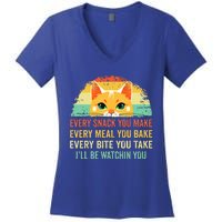 Cat Mom Dad Owner Funny Every Snack You Make Women's V-Neck T-Shirt