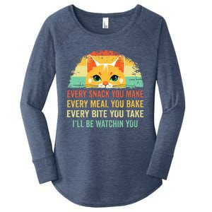 Cat Mom Dad Owner Funny Every Snack You Make Women's Perfect Tri Tunic Long Sleeve Shirt