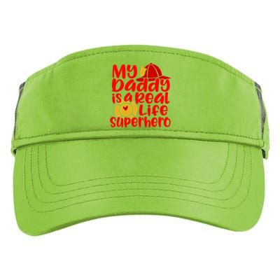 Cute My Daddy Is A Real Life Superhero Gift Adult Drive Performance Visor