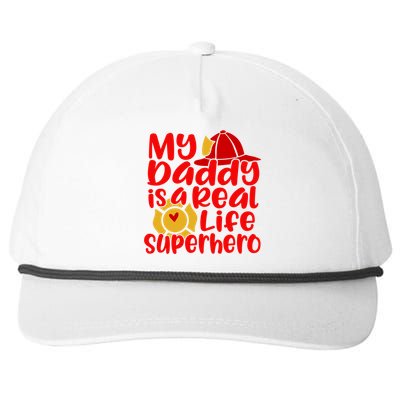 Cute My Daddy Is A Real Life Superhero Gift Snapback Five-Panel Rope Hat