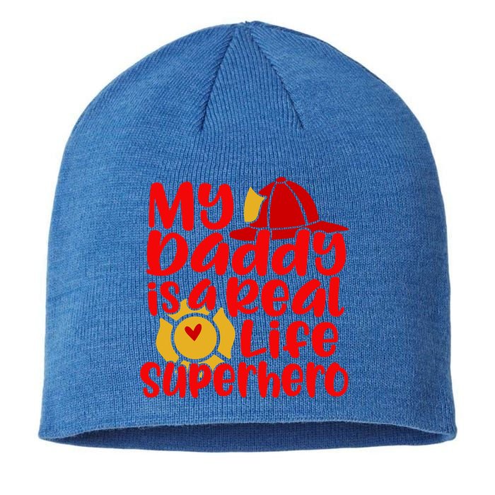 Cute My Daddy Is A Real Life Superhero Gift Sustainable Beanie