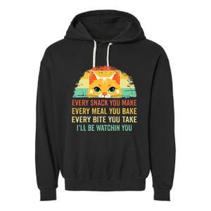 Cat Mom Dad Owner Funny Every Snack You Make For Cats Lover Garment-Dyed Fleece Hoodie