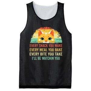 Cat Mom Dad Owner Funny Every Snack You Make For Cats Lover Mesh Reversible Basketball Jersey Tank