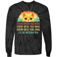 Cat Mom Dad Owner Funny Every Snack You Make For Cats Lover Tie-Dye Long Sleeve Shirt