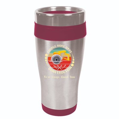 Couple More Days Construction We’re Always Almost Done Retro 16oz Travel Tumbler