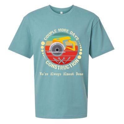 Couple More Days Construction We’re Always Almost Done Retro Sueded Cloud Jersey T-Shirt