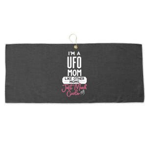 Cool Mothers Day Design Ufo Mom Cute Gift Large Microfiber Waffle Golf Towel