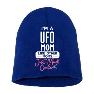 Cool Mothers Day Design Ufo Mom Cute Gift Short Acrylic Beanie