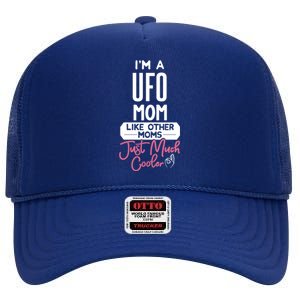 Cool Mothers Day Design Ufo Mom Cute Gift High Crown Mesh Back Trucker Hat