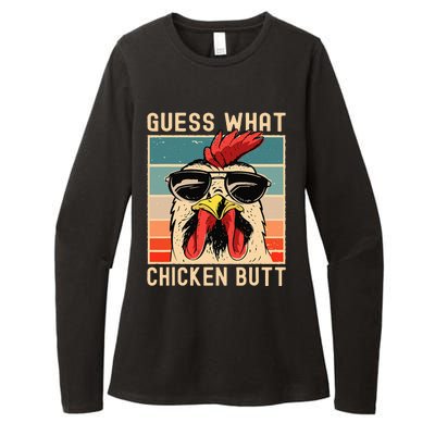 Chicken Meme Design Guess What Chicken Butt Womens CVC Long Sleeve Shirt