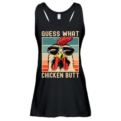 Chicken Meme Design Guess What Chicken Butt Ladies Essential Flowy Tank