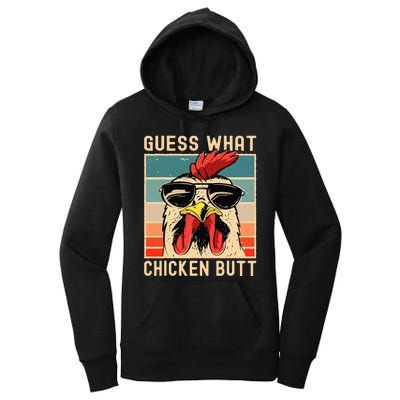 Chicken Meme Design Guess What Chicken Butt Women's Pullover Hoodie