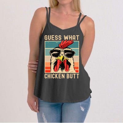 Chicken Meme Design Guess What Chicken Butt Women's Strappy Tank