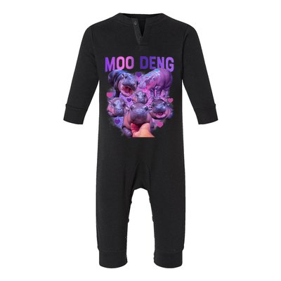 Cute Moo Deng Funny Baby Hippo Pygmy Hippopotamus Infant Fleece One Piece