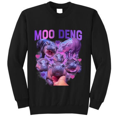 Cute Moo Deng Funny Baby Hippo Pygmy Hippopotamus Sweatshirt