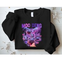 Cute Moo Deng Funny Baby Hippo Pygmy Hippopotamus Sweatshirt
