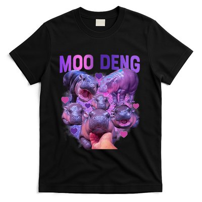 Cute Moo Deng Funny Baby Hippo Pygmy Hippopotamus T-Shirt