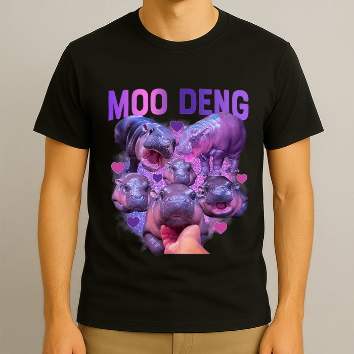 Cute Moo Deng Funny Baby Hippo Pygmy Hippopotamus T-Shirt