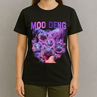 Cute Moo Deng Funny Baby Hippo Pygmy Hippopotamus T-Shirt