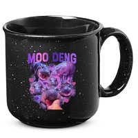 Cute Moo Deng Funny Baby Hippo Pygmy Hippopotamus 15oz Campfire Ceramic Mug