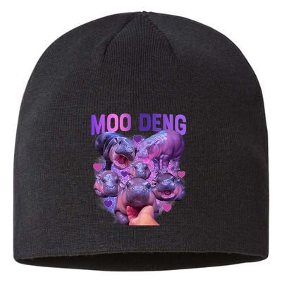 Cute Moo Deng Funny Baby Hippo Pygmy Hippopotamus Sustainable Beanie