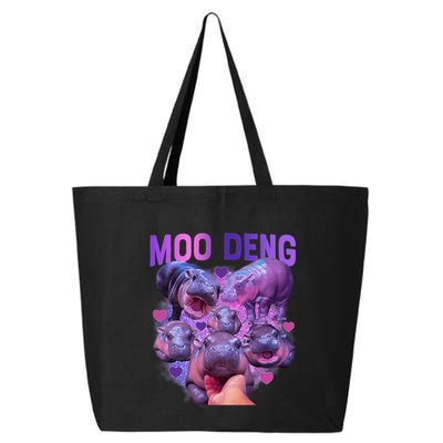 Cute Moo Deng Funny Baby Hippo Pygmy Hippopotamus 25L Jumbo Tote