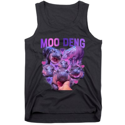 Cute Moo Deng Funny Baby Hippo Pygmy Hippopotamus Tank Top