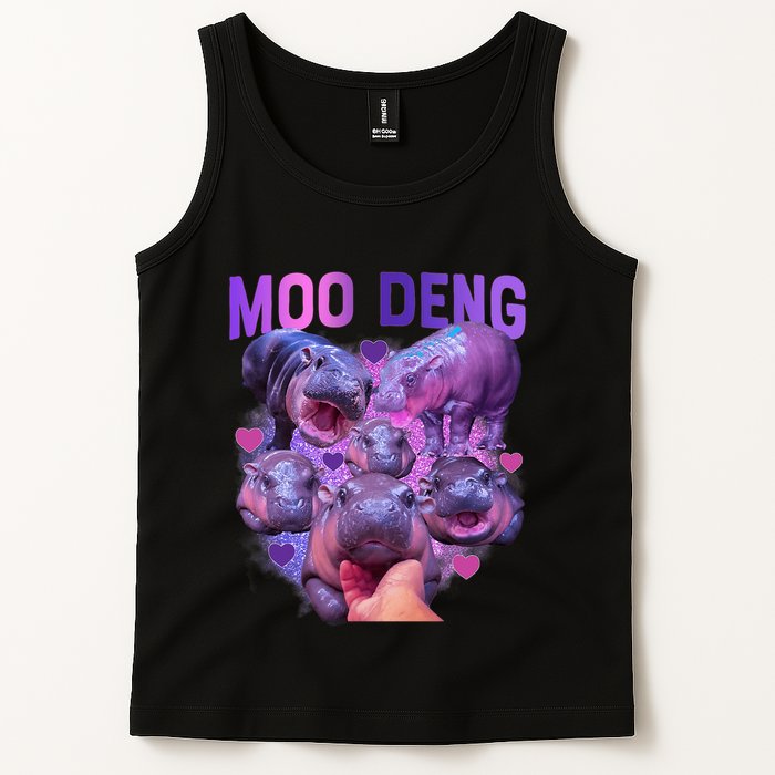 Cute Moo Deng Funny Baby Hippo Pygmy Hippopotamus Tank Top