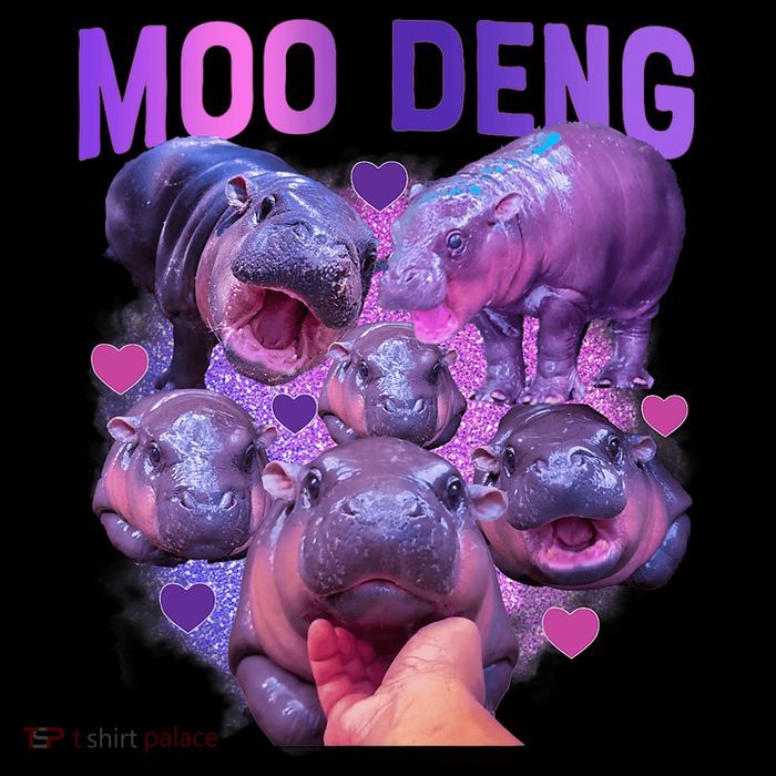 Cute Moo Deng Funny Baby Hippo Pygmy Hippopotamus Tank Top