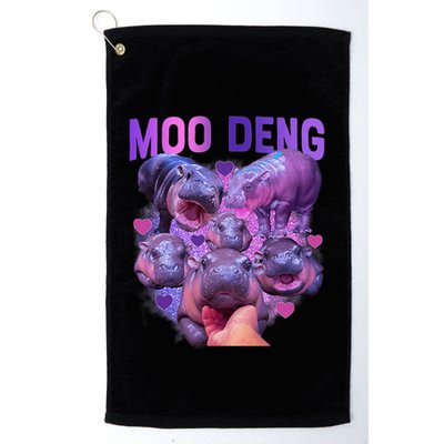 Cute Moo Deng Funny Baby Hippo Pygmy Hippopotamus Golf Towel
