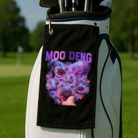 Cute Moo Deng Funny Baby Hippo Pygmy Hippopotamus Golf Towel