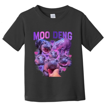 Cute Moo Deng Funny Baby Hippo Pygmy Hippopotamus Toddler T-Shirt