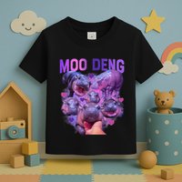 Cute Moo Deng Funny Baby Hippo Pygmy Hippopotamus Toddler T-Shirt