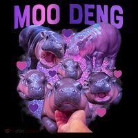 Cute Moo Deng Funny Baby Hippo Pygmy Hippopotamus Crop Top