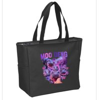 Cute Moo Deng Funny Baby Hippo Pygmy Hippopotamus Zip Tote Bag