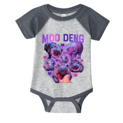 Cute Moo Deng Funny Baby Hippo Pygmy Hippopotamus Infant Baby Jersey Bodysuit