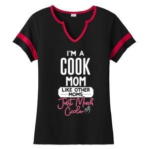 Cool Mothers Day Design Cook Mom Gift Ladies Halftime Notch Neck Tee