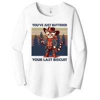 Cat Mom Dad YouVe Just Buttered Your Last Biscuit Cowboy Women's Perfect Tri Tunic Long Sleeve Shirt