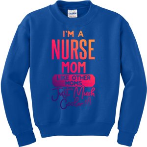 Cool Mothers Day Design Nurse Mom Gift Kids Sweatshirt