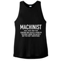 CNC Machinist Definition Ladies PosiCharge Tri-Blend Wicking Tank