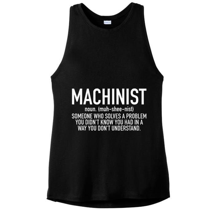 CNC Machinist Definition Ladies PosiCharge Tri-Blend Wicking Tank