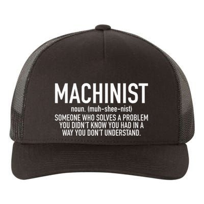 CNC Machinist Definition Yupoong Adult 5-Panel Trucker Hat